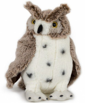 Sowa Kremowo-Brązowa - 23cm - pluszak, maskotka