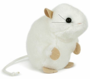 Myszka Biała Realistyczna - 14cm - pluszak, maskotka