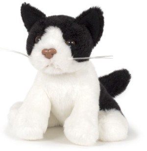 Kotek Biało-Czarny Siedzący - 14cm - pluszak, maskotka