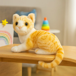 Kotek Leżący Brązowy DUBI - 30cm - pluszak, maskotka