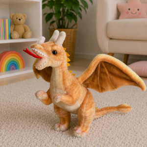 Smok Dinozaur Brązowy DUBI - 41cm - pluszak, maskotka