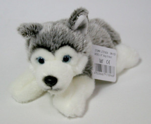 Piesek Husky Leżący - 25cm - pluszak, maskotka