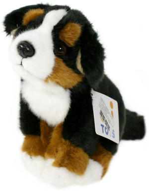 Piesek Berneński Czarny Bernardyn - 17cm - pluszak, maskotka
