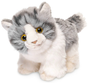 Kotek Biało-Szary Filuś - 18/25cm - pluszak, maskotka