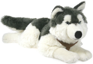 Piesek Husky Leżący Realistyczny - 61cm - pluszak, maskotka