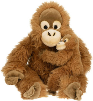 Małpka Orangutan z młodym Zoo - 48/30cm - pluszak, maskotka