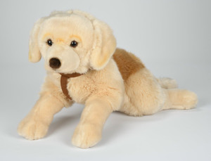 Piesek Labrador Leżący ze smyczą - 62cm - pluszak, maskotka
