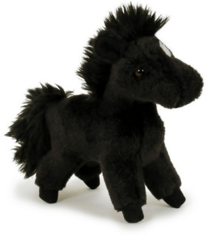 Konik stojący czarny koń - 15cm - pluszak, maskotka