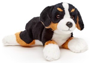 Piesek Leżący Berneński Czarny Bernardyn - 21cm - pluszak, maskotka