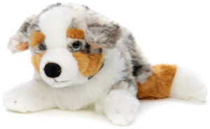 Piesek Australijski Leżący ze smyczą - 40cm - pluszak, maskotka