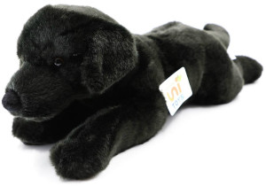 Piesek Labrador Czarny Leżący - 40cm - pluszak, maskotka