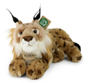 Ryś Leżący Realistyczny - 28cm - pluszak, maskotka