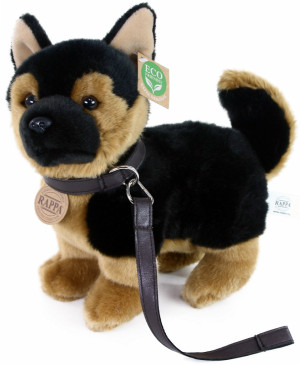 Piesek Owczarek Niemiecki na smyczy - 23cm - pluszak, maskotka