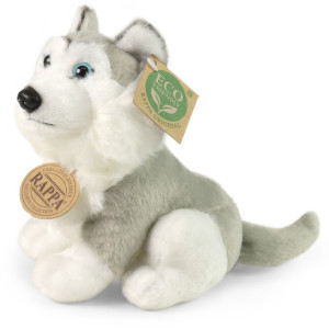 Piesek Husky Siedzący Szary - 16cm - pluszak, maskotka
