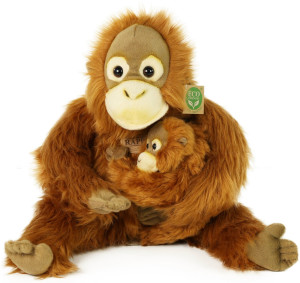 Małpka Orangutan z Młodym - 28cm - pluszak, maskotka