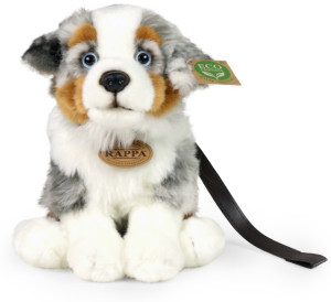 Piesek Owczarek Australijski na smyczy - 27cm - pluszak, maskotka