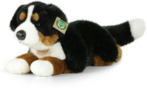 Piesek Berneński Czarny Bernardyn Leżący - 40cm - pluszak, maskotka