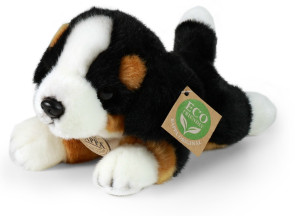 Piesek Berneński Czarny Bernardyn Leżący - 20cm - pluszak, maskotka