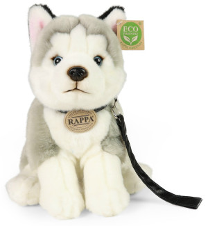 Piesek Husky na smyczy - 28cm - pluszak, maskotka