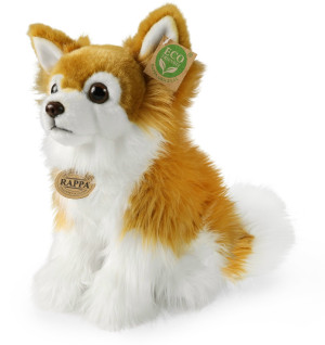 Piesek Chihuahua Brązowo-Biały Siedzący - 28cm - pluszak, maskotka