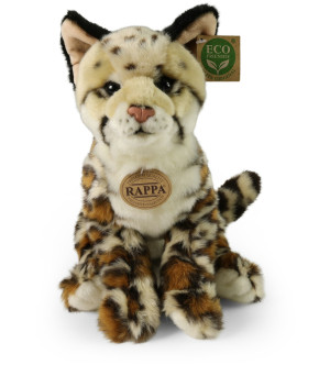 Ocelot Dziki Kotek Żbik Siedzący Realistyczny - 27cm - pluszak, maskotka