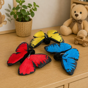Motyl 3 kolory DUBI - 23cm Czerwony - pluszak, maskotka