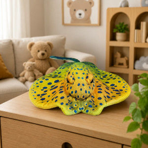 Manta Płaszczka Żółto-Zielona DUBI - 55cm - pluszak, maskotka