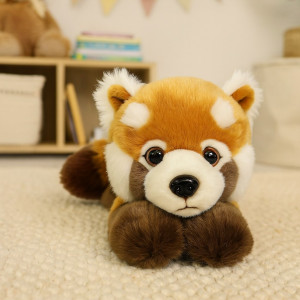Miś Panda Czerwona Leżąca Realistyczna DUBI - 30cm - pluszak, maskotka