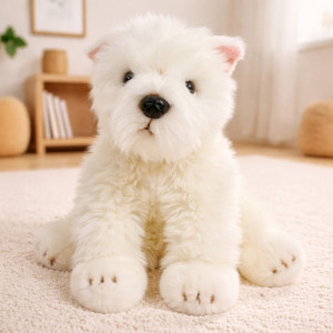 Piesek West Terrier Biały Realistyczny DUBI - 30cm - pluszak, maskotka