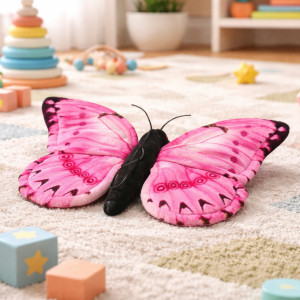Motyl Monarcha Różowy DUBI - 30cm - pluszak, maskotka