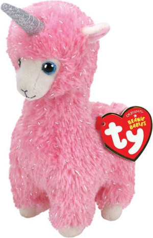 Lama Alpaka Różowa Lana Pupilki TY - 15cm - pluszak, maskotka