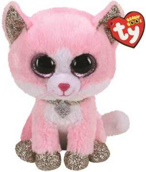 Kotek Różowy Fiona Pupilki TY - 15cm - pluszak, maskotka