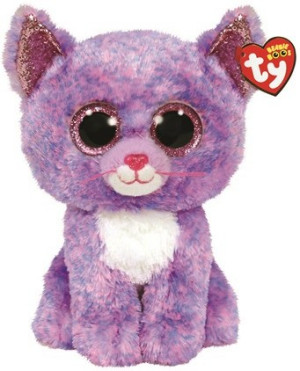 Kotek Lawendowy Cassidy Pupilki TY - 24cm - pluszak, maskotka