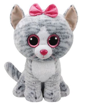 Kotek Szary Kiki Pupilki TY - 42cm - pluszak, maskotka