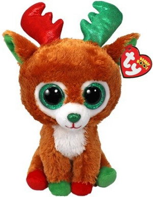 Łoś Renifer Tinseltoes Świąteczny Pupilki TY - 15cm - pluszak, maskotka
