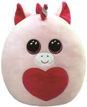Poduszka Jednorożecz sercem Francy Squishy Ty - 22x22cm - pluszak, maskotka