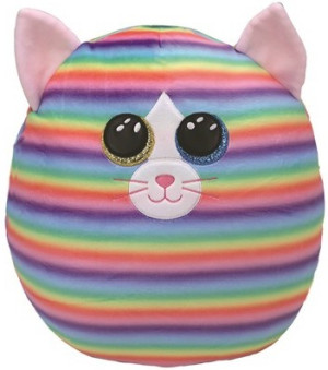 Poduszka Kotek Tęczowy Heather Squishy Ty - 22x22cm - pluszak, maskotka