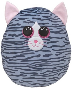 Poduszka Kotek Szary Kiki Squishy Ty - 22x22cm - pluszak, maskotka