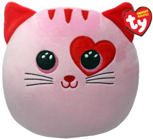 Poduszka Kotek Różowy Flirt Squishy Ty - 40x30cm - pluszak, maskotka