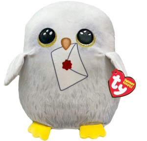 Poduszka Sowa Hedwig Harry Potter Squishy Ty - 22x22cm - pluszak, maskotka