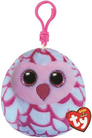 Brelok Sowa Różowa Pinky Pupilki TY - 9cm - pluszak, maskotka