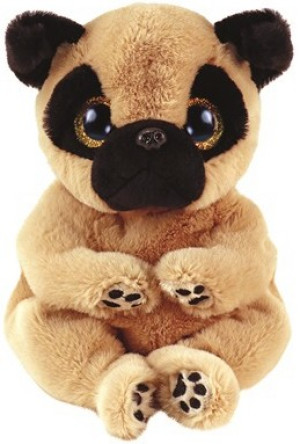 Piesek Mops Buldog Izzy Pupilki TY - 15cm - pluszak, maskotka