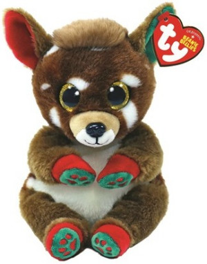 Renifer Łoś Świąteczny Juno Pupilki TY - 15cm - pluszak, maskotka