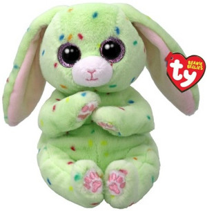 Zajączek Królik Zielony Fern Pupilki TY - 15cm - pluszak, maskotka