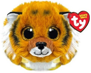 Tygrys Brązowy Clawsby Kula Puffies TY - 9cm - pluszak, maskotka