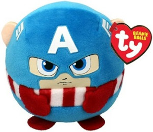 Captain America Kapitan Ameryka Marvel Kula Puffies TY - 9cm - pluszak, maskotka