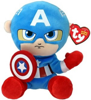 Kapitan Ameryka Captain America Avengers TY - 15cm - pluszak, maskotka