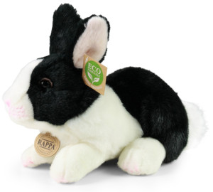 Królik Czarno-Biały Zajączek - 23cm - pluszak, maskotka