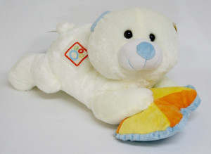 Miś leżący z poduszką ROXI - 40cm - pluszak, maskotka