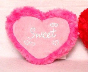 Poduszka Różowe Serce Love Roxi - 13cm - pluszak, maskotka